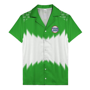 zigzag geometric custom logo aloha hawaiian shirt for men