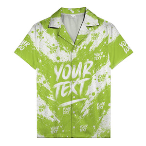 abstract splatter paint custom text hawaiian shirt with your text