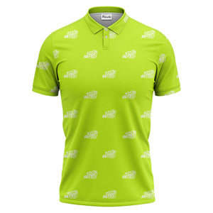 your logo repeat pattern black customizable professional polo shirt