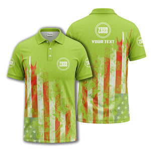 smoky american flag stars & stripes patriotic bold golf polo shirt