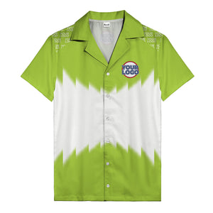 zigzag geometric custom logo aloha hawaiian shirt for men