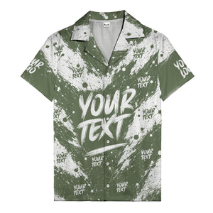abstract splatter paint custom text hawaiian shirt with your text