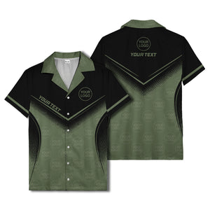 halftone dot custom logo hawaiian shirt for men