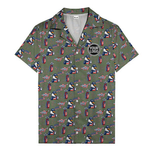 usa bald eagles golf bags fireworks hawaiian shirt for men