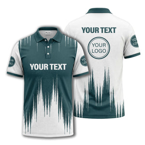 drip paint & abstract line art men's modern polo shirt