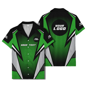 hexagon grid lightning bolt hawaiian shirt for men