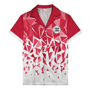 modern abstract triangular geometric hawaiian shirt for men