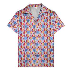 pineapple repeat & custom logo aloha hawaiian shirt