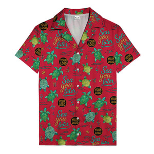 sea turtles & starfish sea you later cartoon hawaiian shirt