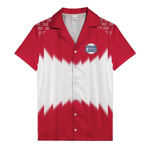 zigzag geometric custom logo aloha hawaiian shirt for men