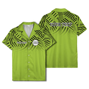 geometric waves & stripes abstract hawaiian shirt for men