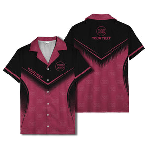 halftone dot custom logo hawaiian shirt for men