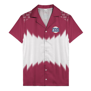zigzag geometric custom logo aloha hawaiian shirt for men