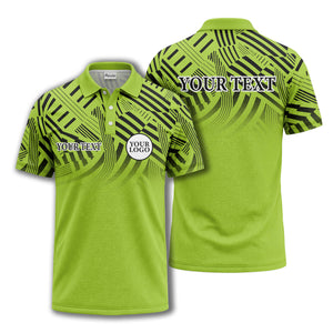 bold geometric stripes customizable polo shirt for men