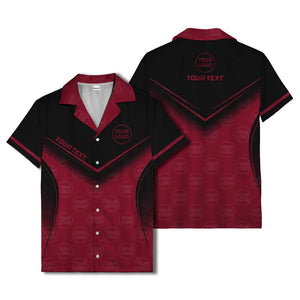 halftone dot custom logo hawaiian shirt for men