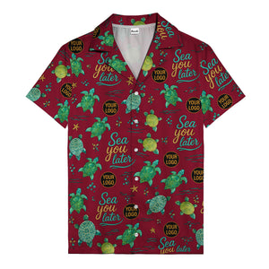sea turtles & starfish sea you later cartoon hawaiian shirt