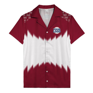 zigzag geometric custom logo aloha hawaiian shirt for men