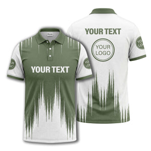 drip paint & abstract line art men's modern polo shirt