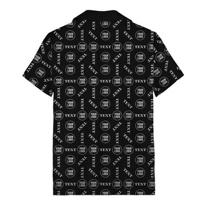 custom text & logo repeat pattern hawaiian shirt