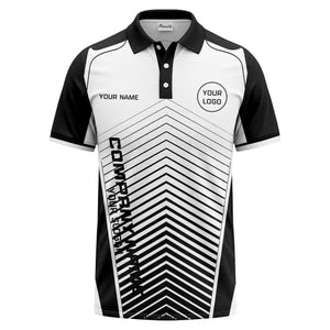 modern chevron stripes personalized logo corporate polo shirt
