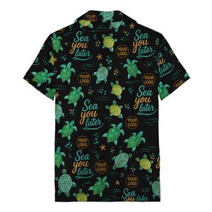 sea turtles & starfish sea you later cartoon hawaiian shirt
