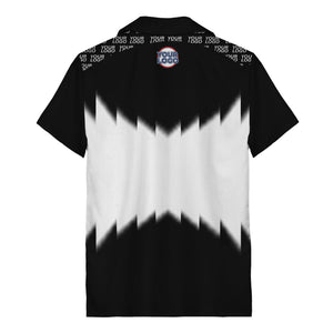 zigzag geometric custom logo aloha hawaiian shirt for men