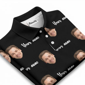 custom face portrait repeat polo shirt