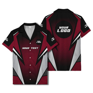 hexagon grid lightning bolt hawaiian shirt for men