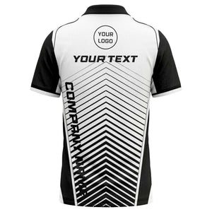 modern chevron stripes personalized logo corporate polo shirt