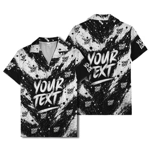 abstract splatter paint custom text hawaiian shirt with your text