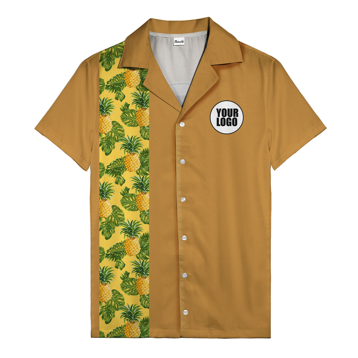 Juicy Pineapple Leaf Party Yellow Hawaiian Shirt For Men