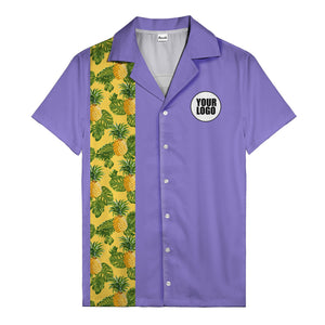 Juicy Pineapple Leaf Party Yellow Hawaiian Shirt For Men