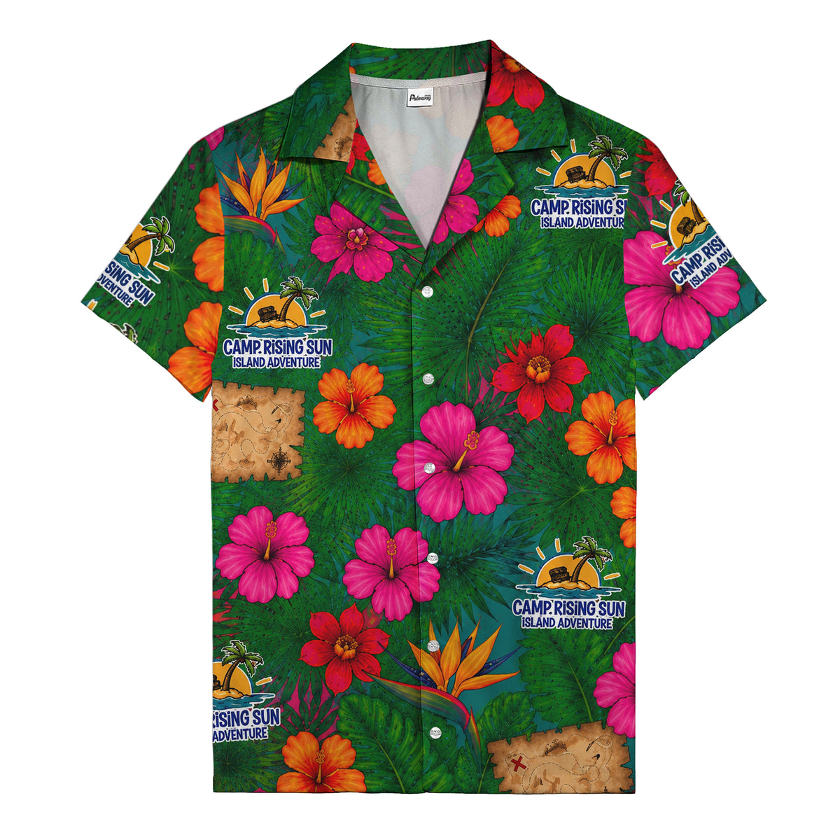 Camp Rising Sun INC Tropical Adventure Hawaiian Shirt