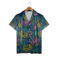Brazilian Carnival Hawaiian Shirt with Masks Pineapples and Tropical Party Motifs