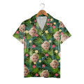 Custom Child Face Hawaiian Shirt with Tropical Hibiscus Garden
