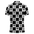 checkered palm tree polo shirt custom polo shirt