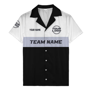 custom team logo & name bowling hawaiian shirt