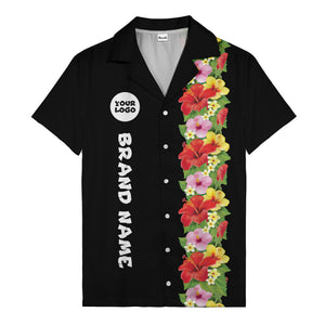 Sunset Hibiscus Explosion Tropical Floral Illustrated Hawaiian Shirt For Men