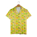 Flamingo Fiesta Hawaiian Shirt with Watermelon and Sunglasses Motifs