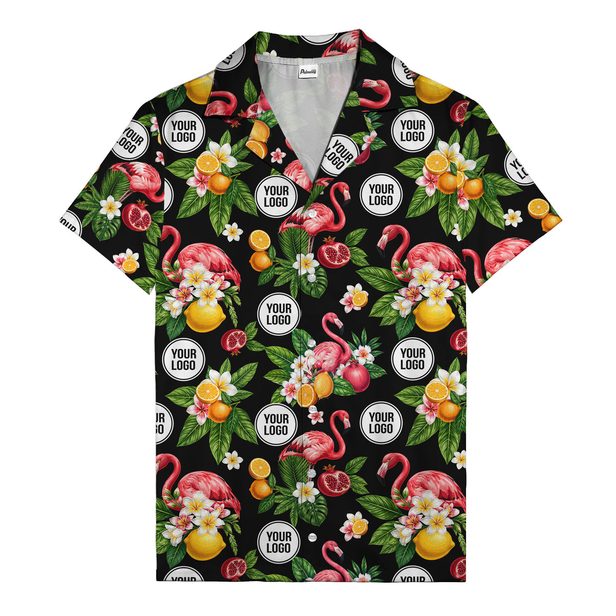 flamingo & pomegranate paradise hawaiian shirt for men