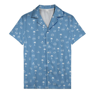 Football Palm Helmets Tropical Hawaiian Shirt For Gridiron Aloha Fans