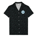 golf clubs & carts aloha hawaiian shirt for men teal black sporty tropical