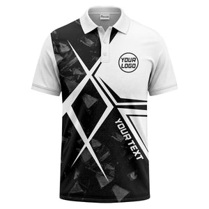 monochrome geometric triangles & abstract shapes modern urban polo shirt