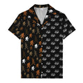 sasquatch golfers swinging clubs cartoon black hawaiian shirt for men