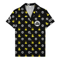 sunglass rubber duckies & custom logo circles fun hawaiian shirt for men