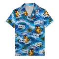 surfing rubber ducks & cruise ships cartoon hawaiian shirt for men