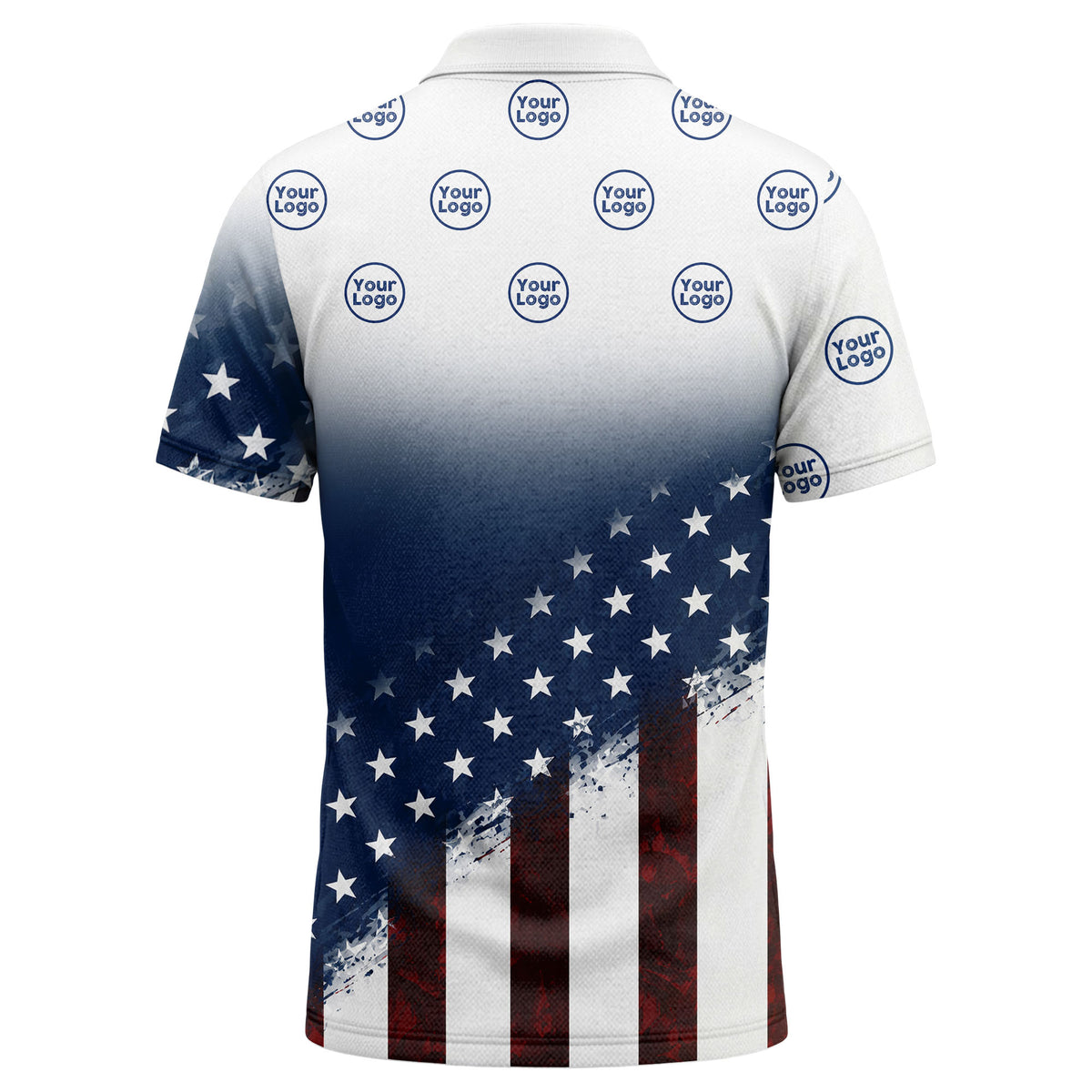 american flag stars & stripes patriotic eagle polo shirt for men