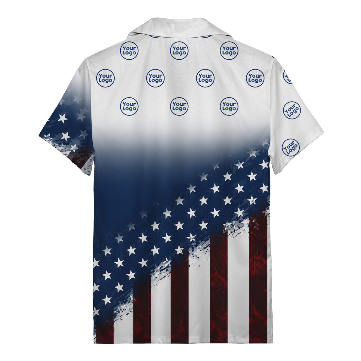 american flag stars & stripes patriotic hawaiian shirt for men