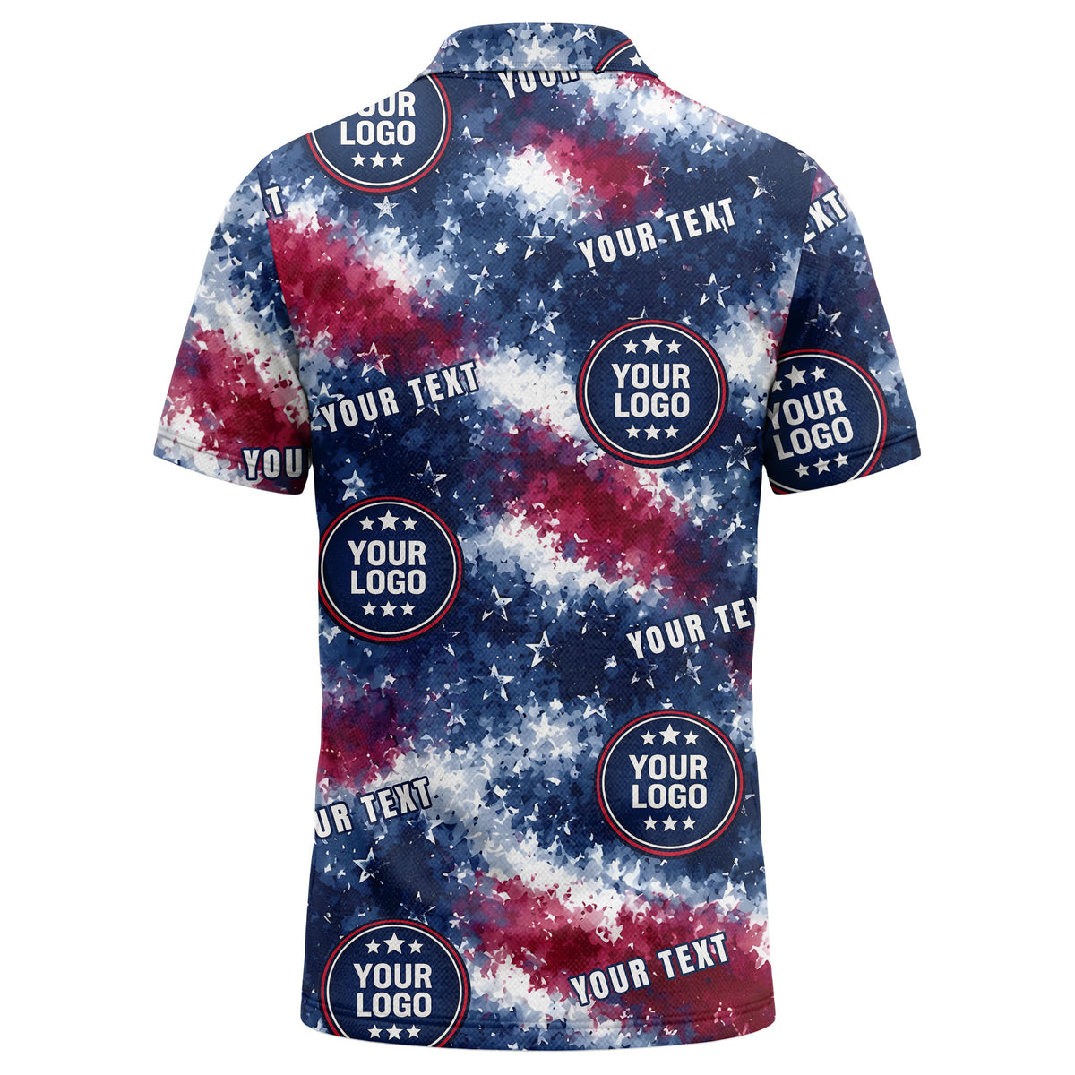 american flag stars & stripes patriotic polo shirt for men