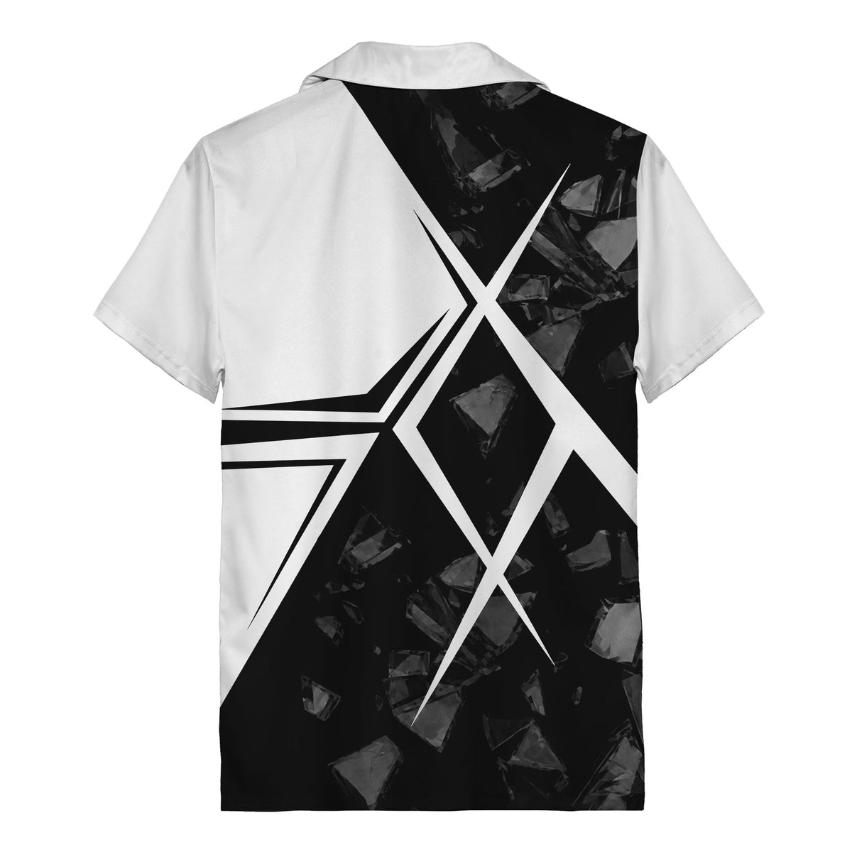 crystal shards & angular lines modern art hawaiian shirt